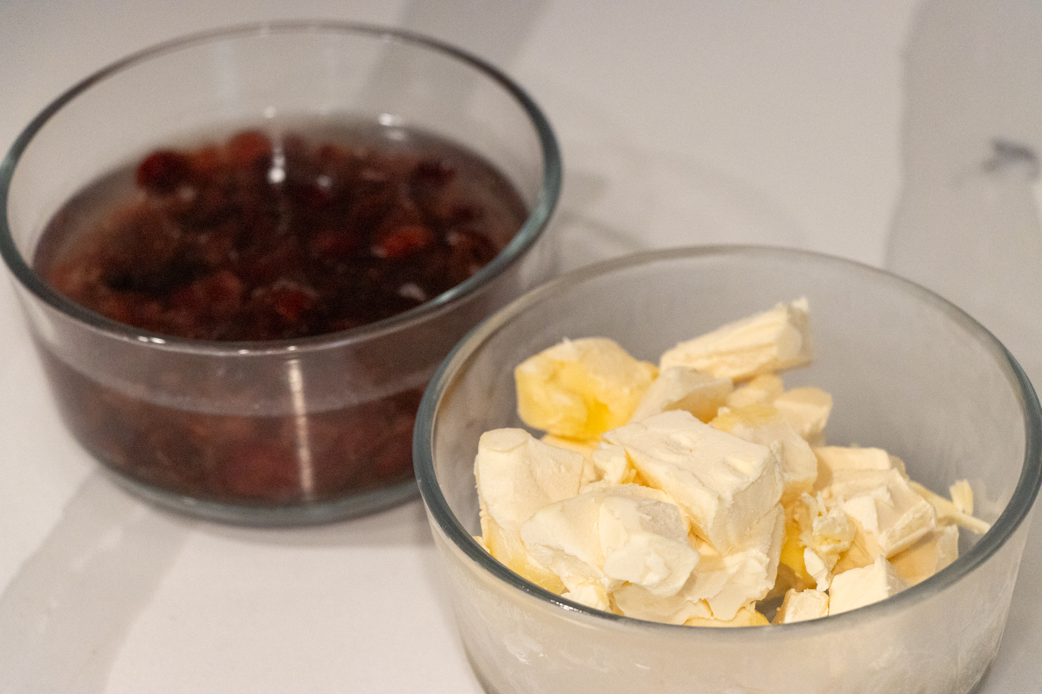 Freeze the Butter and Rehydrate Cranberries